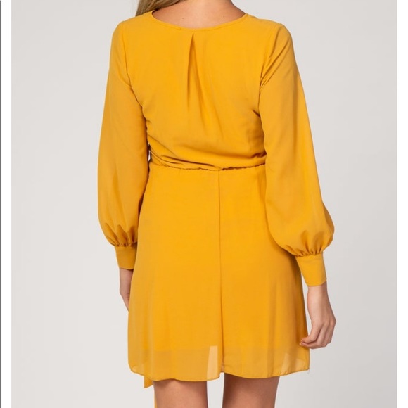 Pinkblush Yellow Tie Dress - Picture 4 of 16